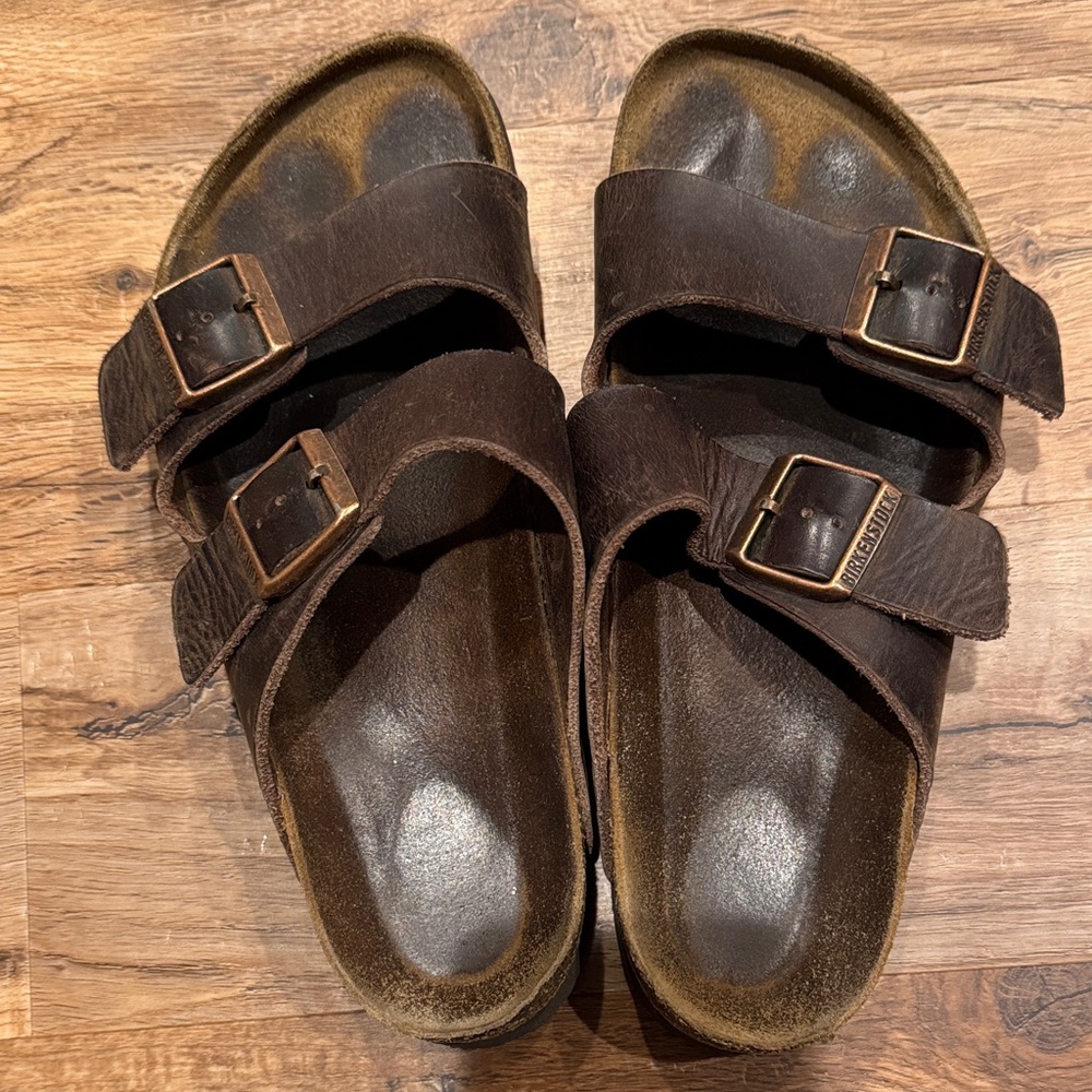 Brown Double Strap Birkenstock Arizona Sandals
